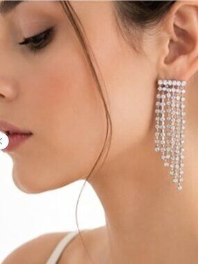 NWT NAKAMOL Made in Thailand Crystal Drop Earrings